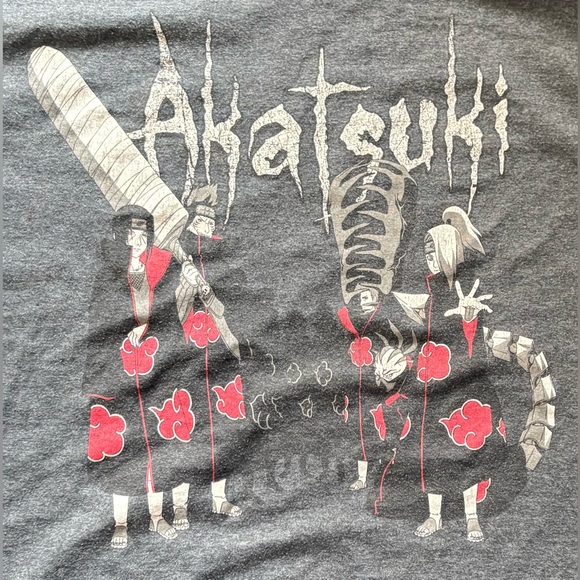 Akatsuki Graphic Men's T-Shirt in Black Size Large - Picture 2 of 3